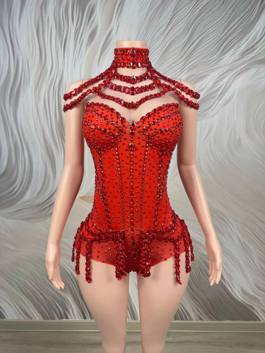 Rhinestone Tassel Festival Bodysuit