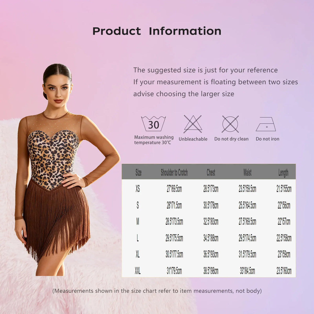 Leopard Rhinestone Fringe Festival Bodysuit