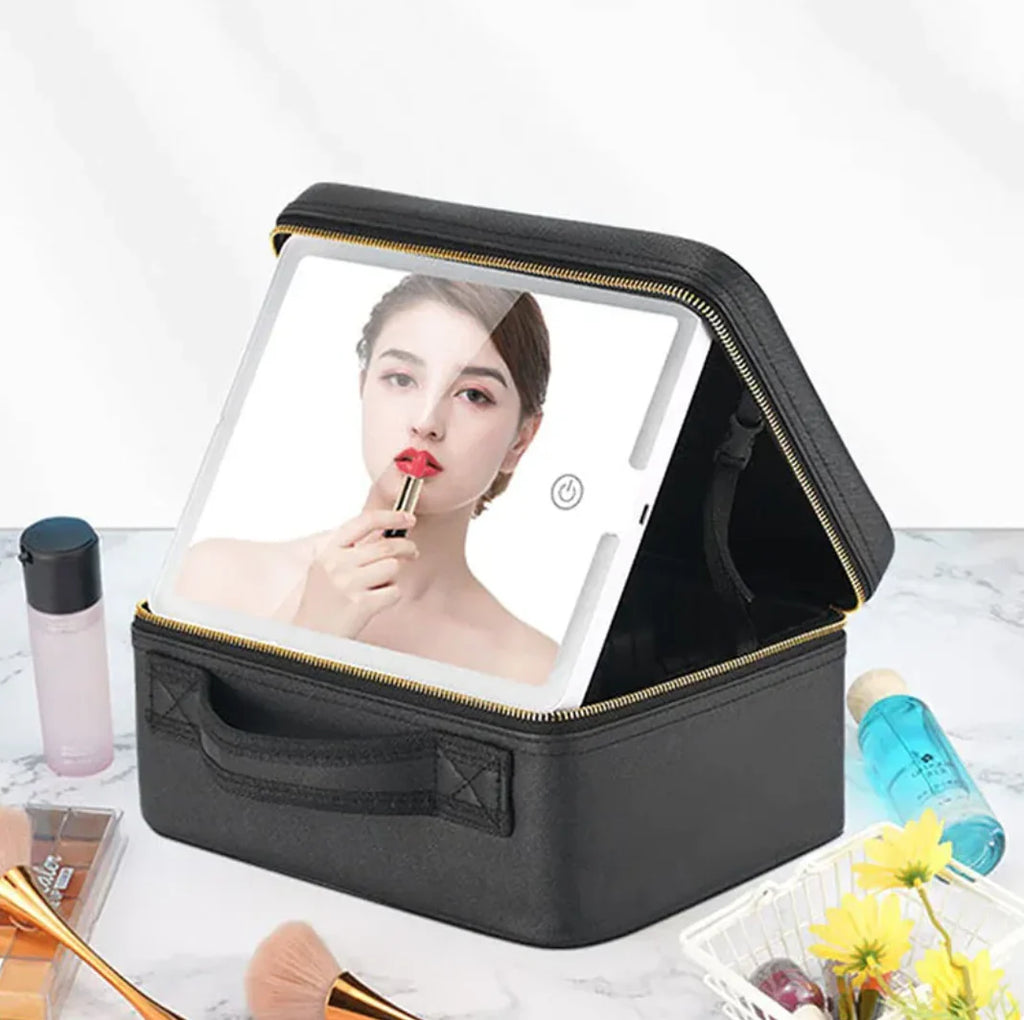 Travel Vanity Case with 4K LED Mirror