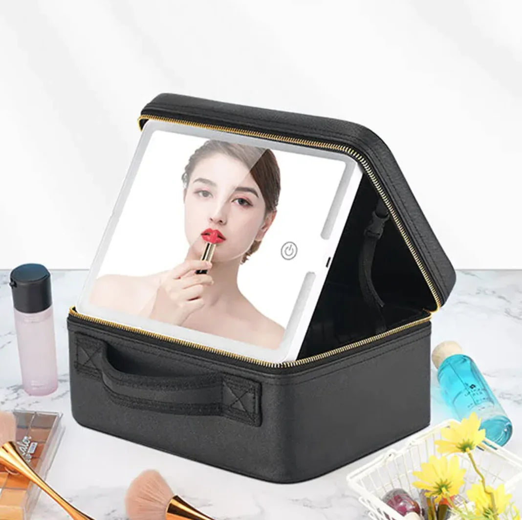Travel Vanity Case with 4K LED Mirror