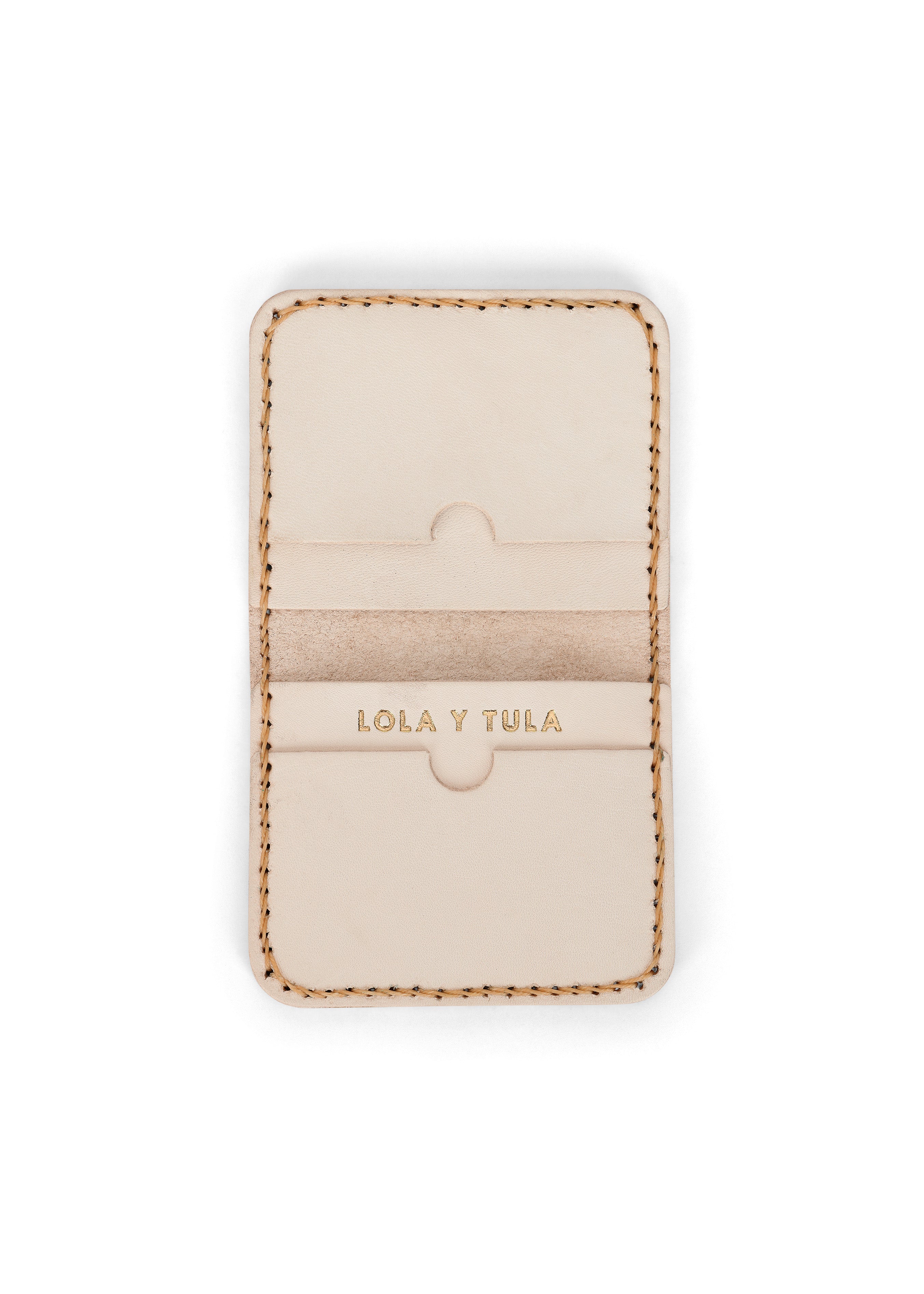 Leather Cardholder Wallet Sand