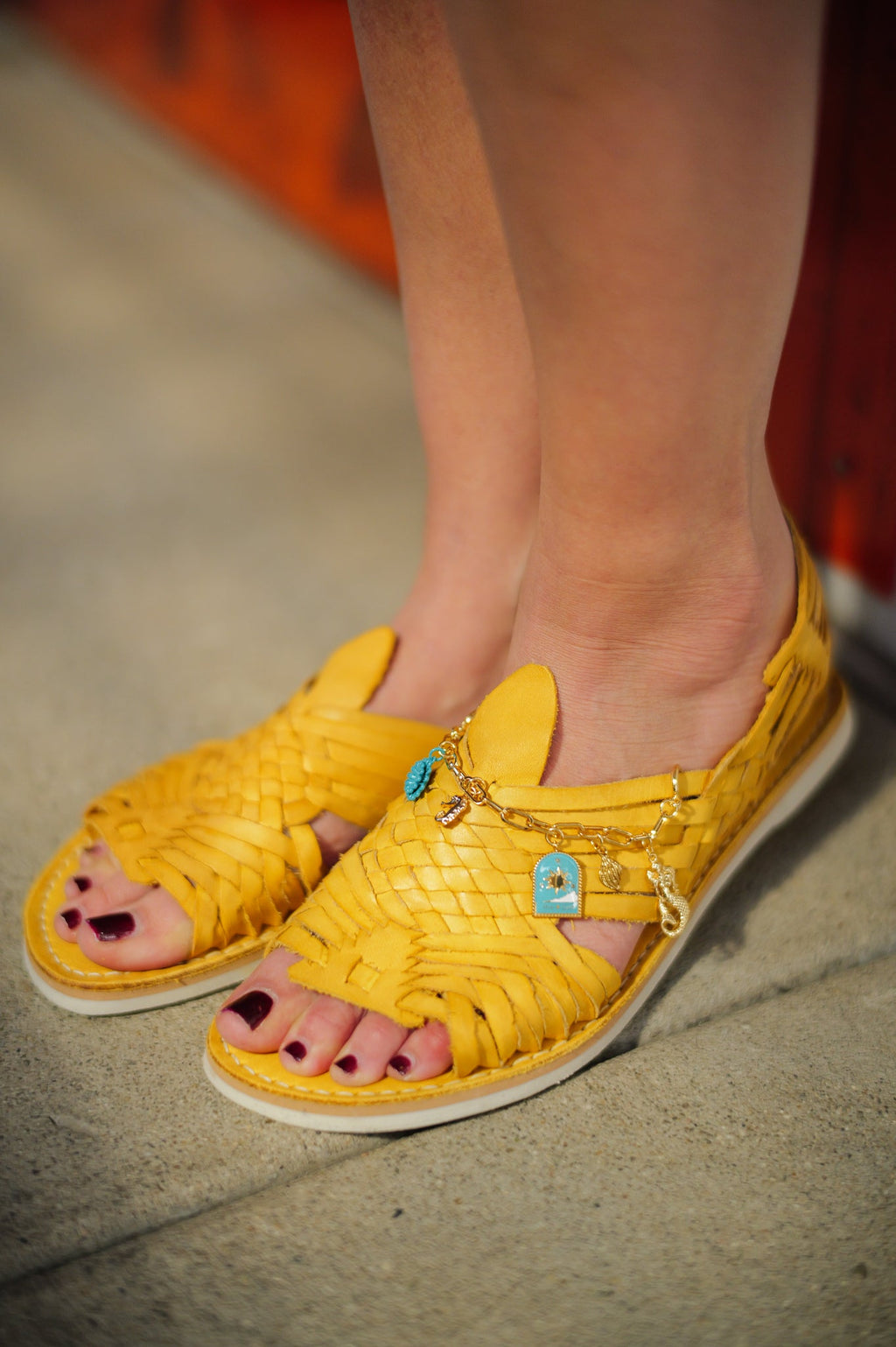 Yellow Leather Pachuco Huarache - FINAL SALE