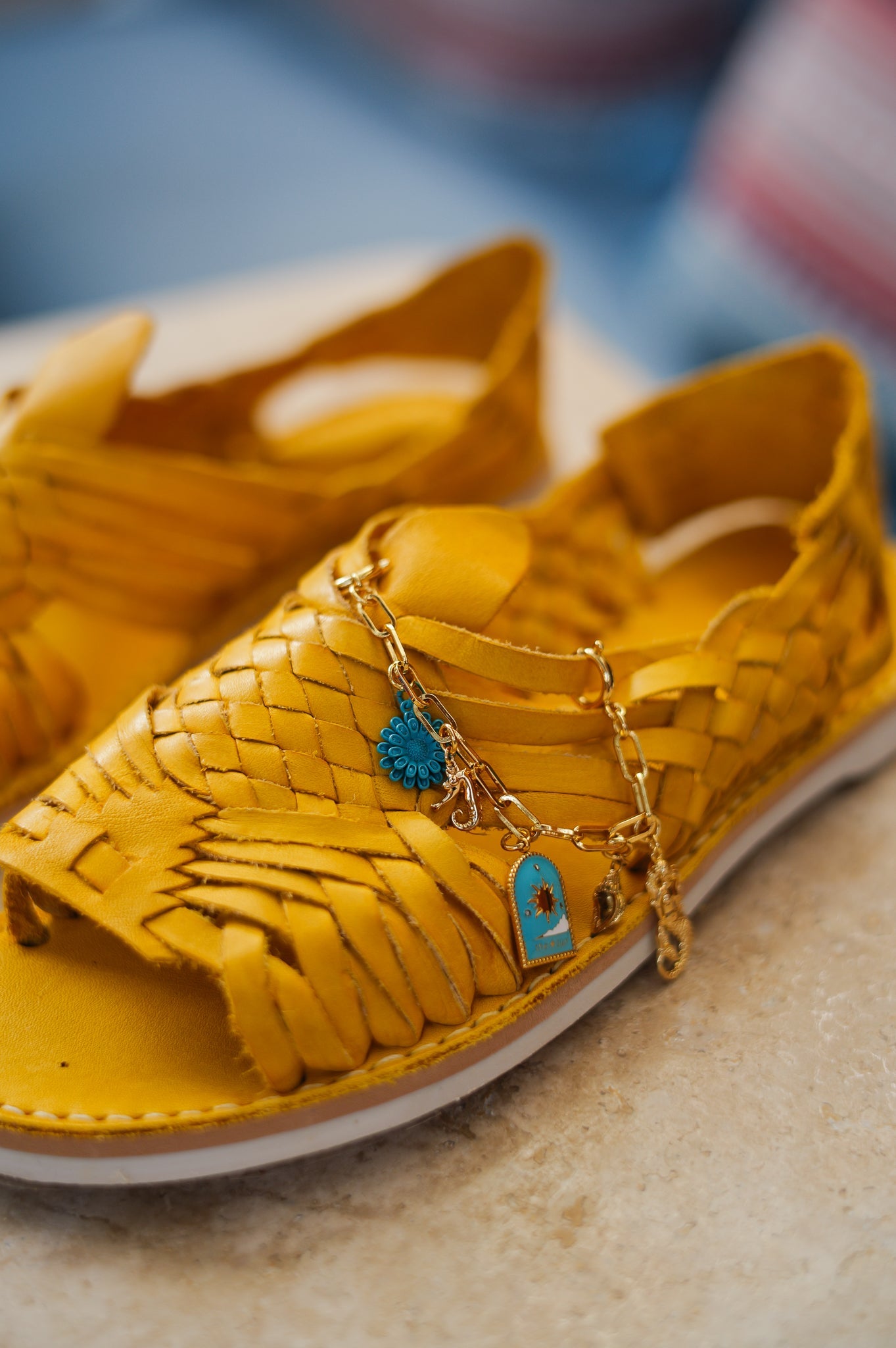 Yellow Leather Pachuco Huarache - FINAL SALE