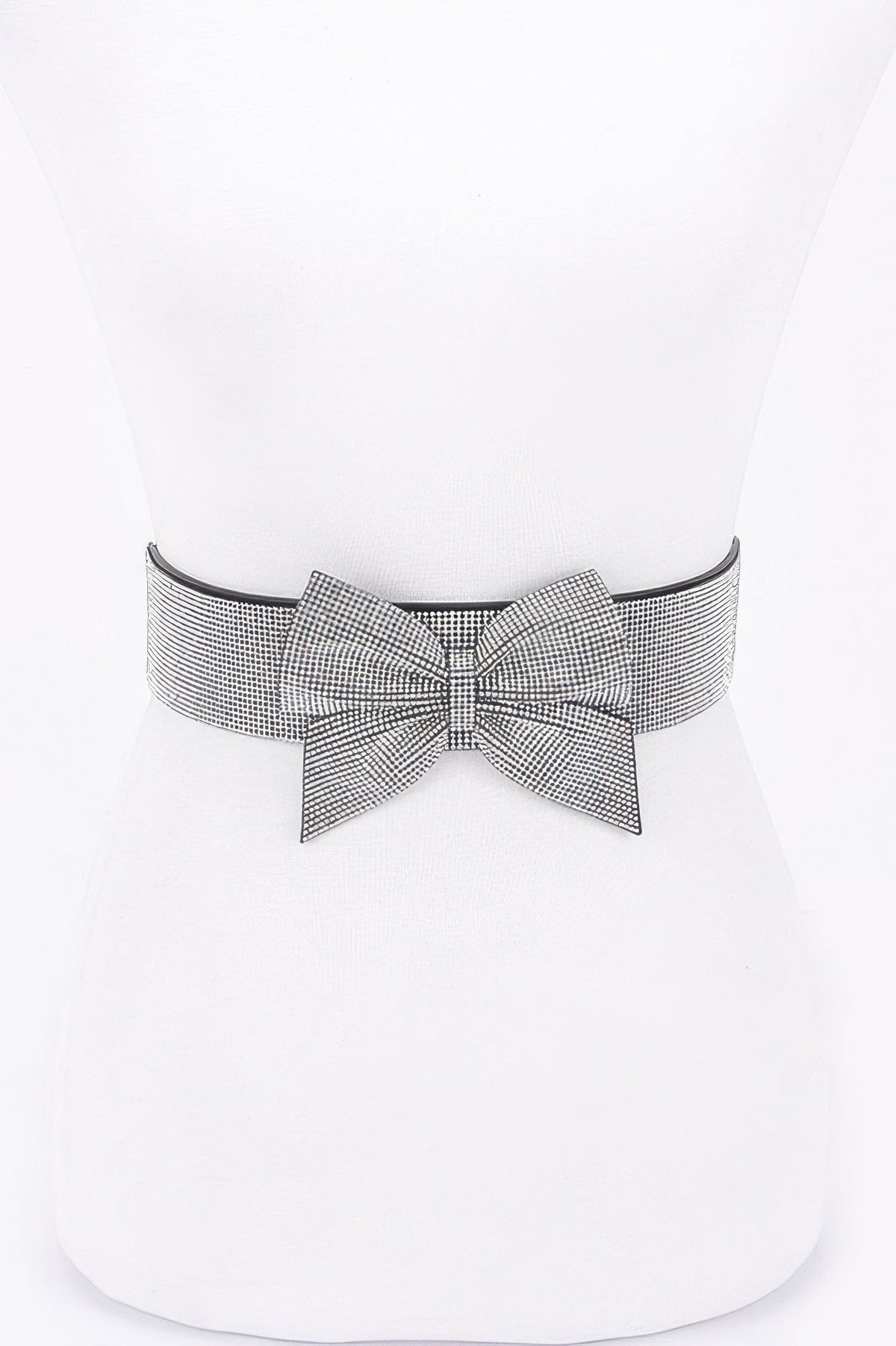 Rhinestone Ribbon Elastic Belt