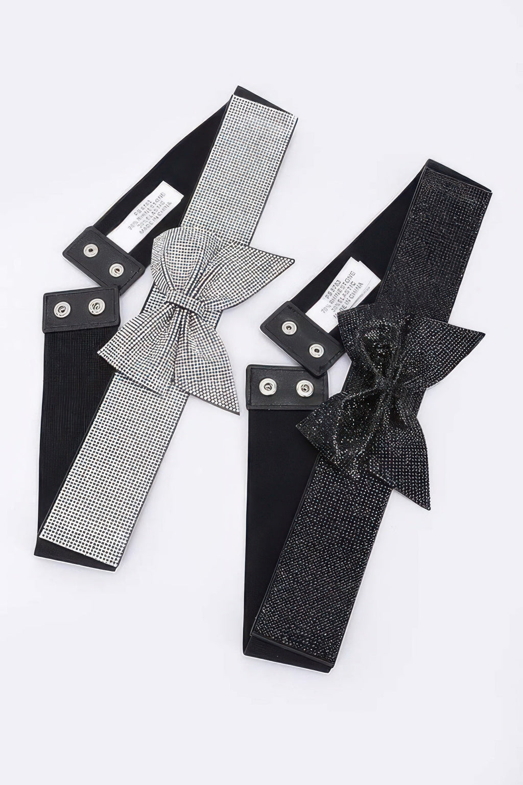 Rhinestone Ribbon Elastic Belt