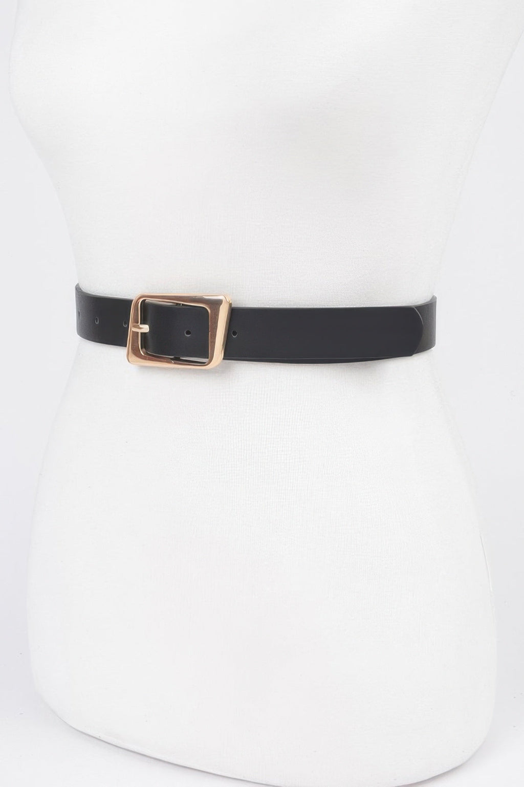 Faux Leather Metal Buckle Belt