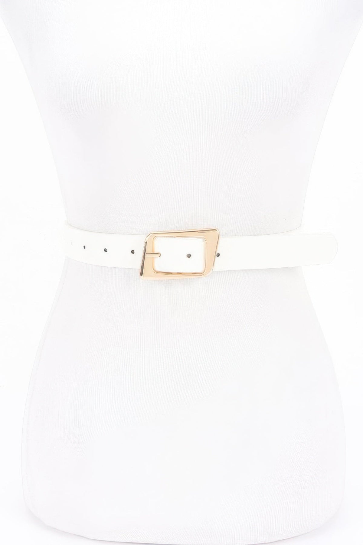 Faux Leather Metal Buckle Belt
