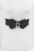 Rhinestone Bow Buckle Stretch Belt