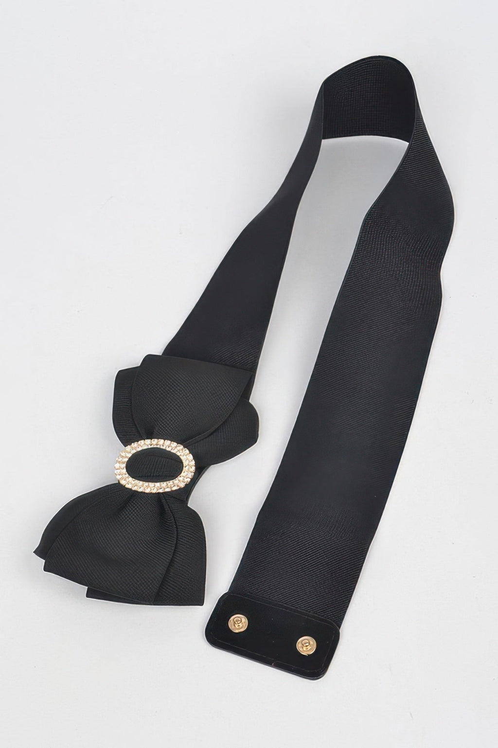 Rhinestone Bow Buckle Stretch Belt