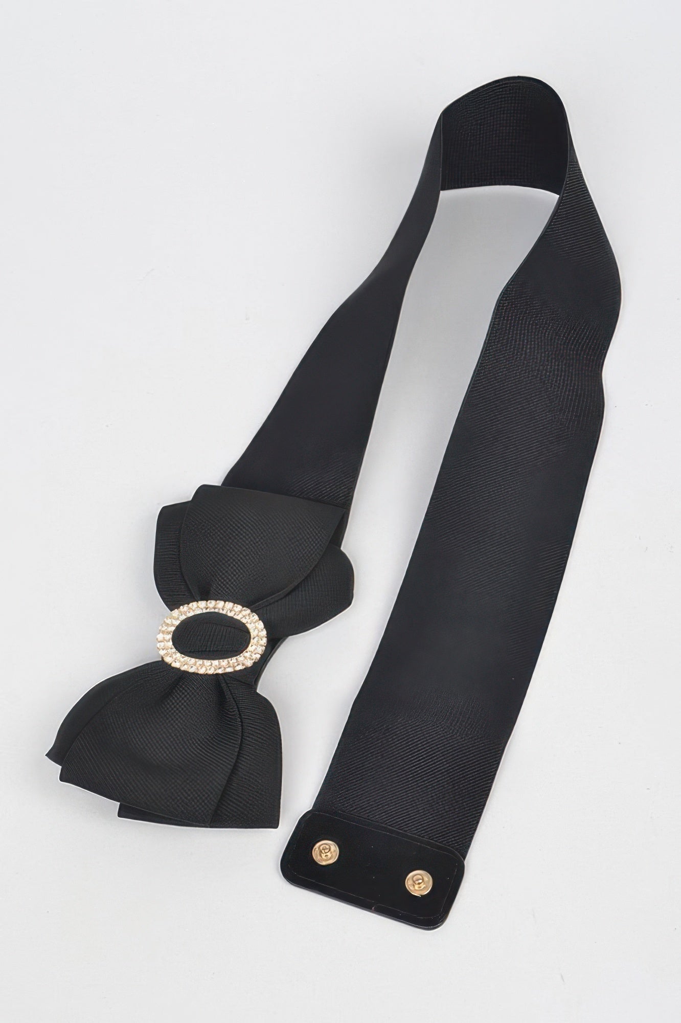 Rhinestone Bow Buckle Stretch Belt