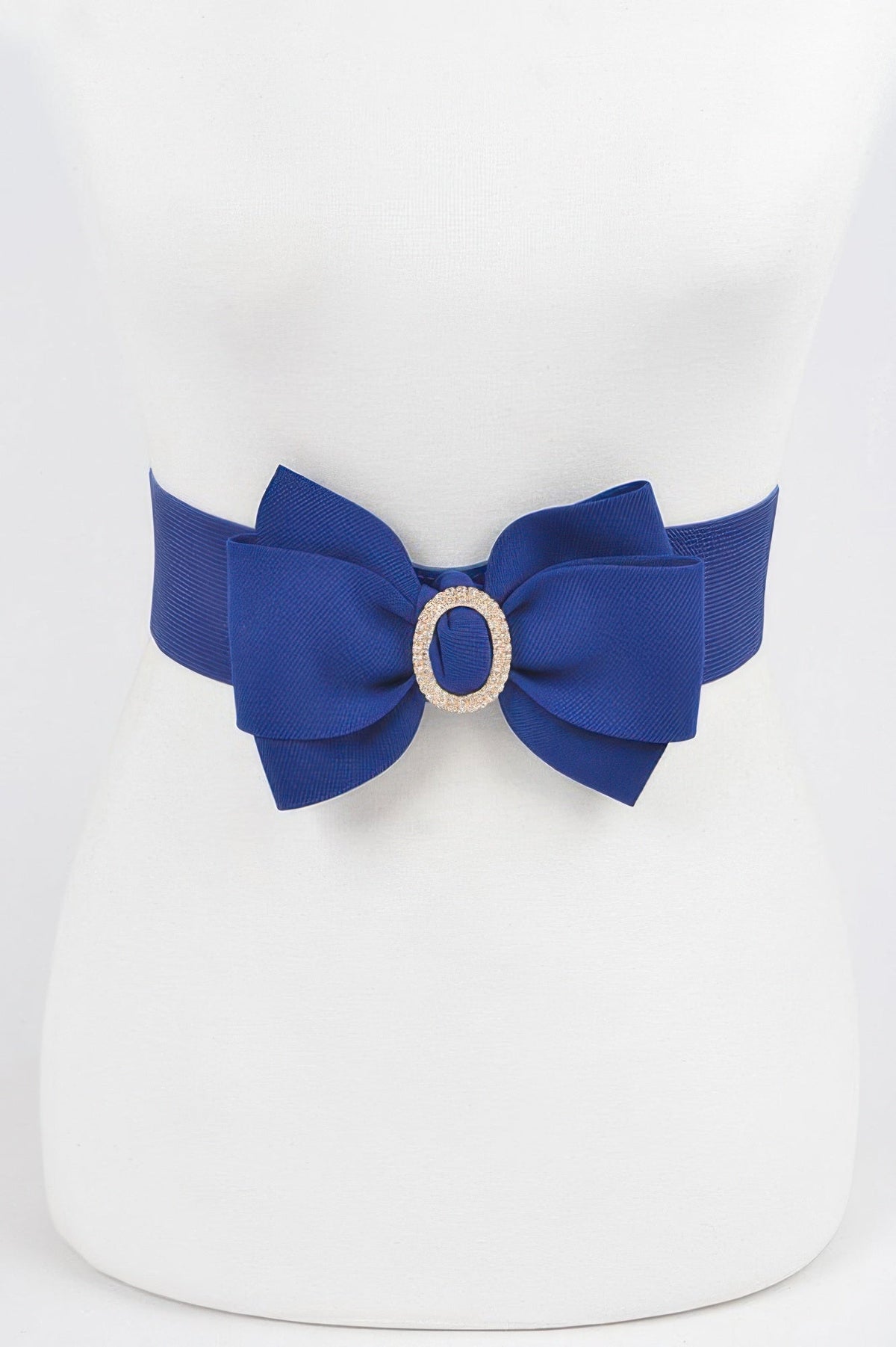 Rhinestone Bow Buckle Stretch Belt