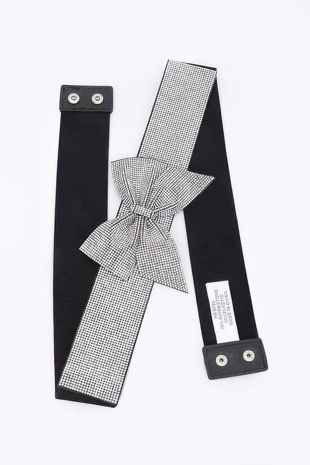 Rhinestone Ribbon Elastic Plus Size Belt