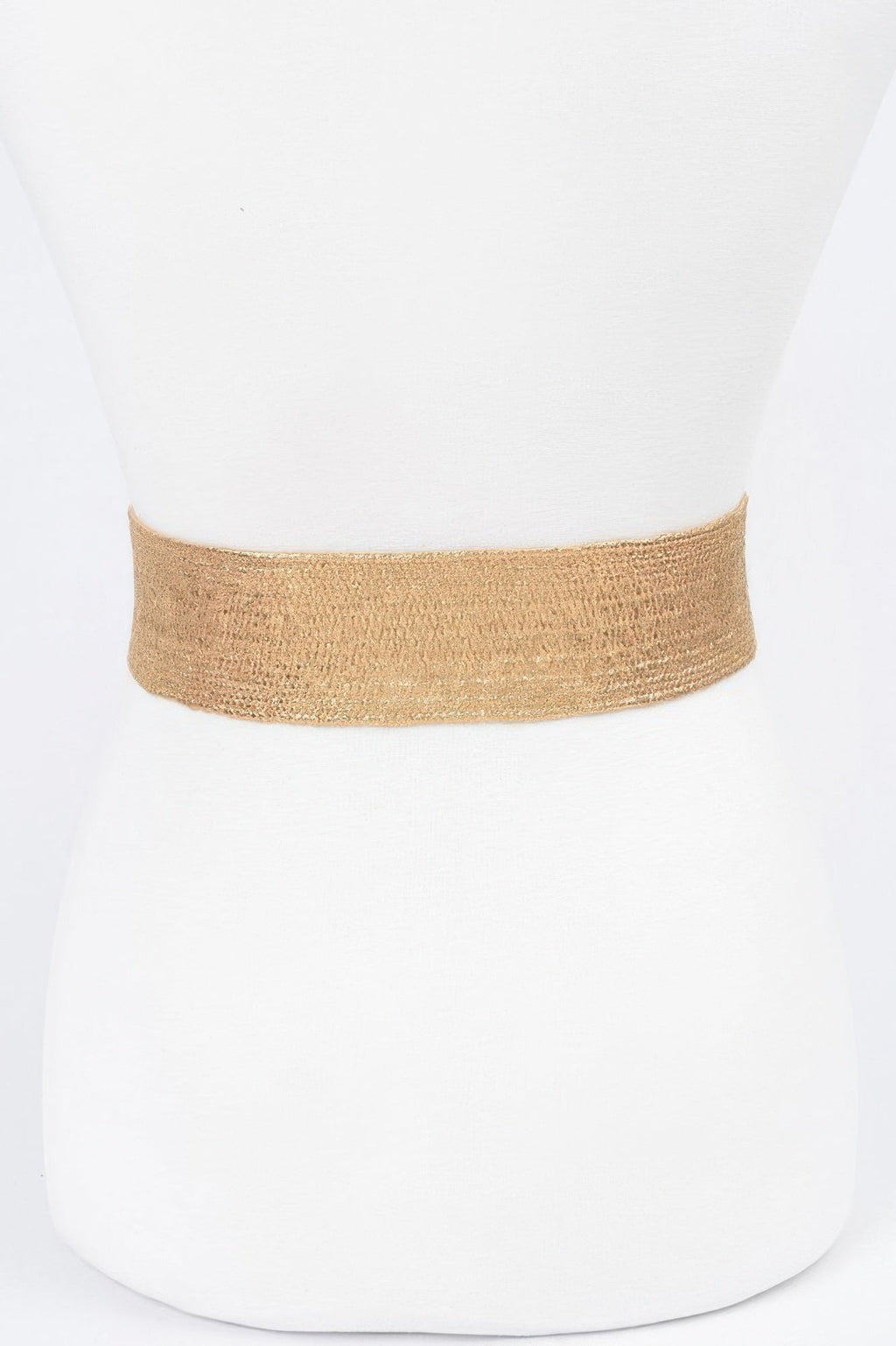 Multi Stone Metallic Straw Stretch Plus Size Belt