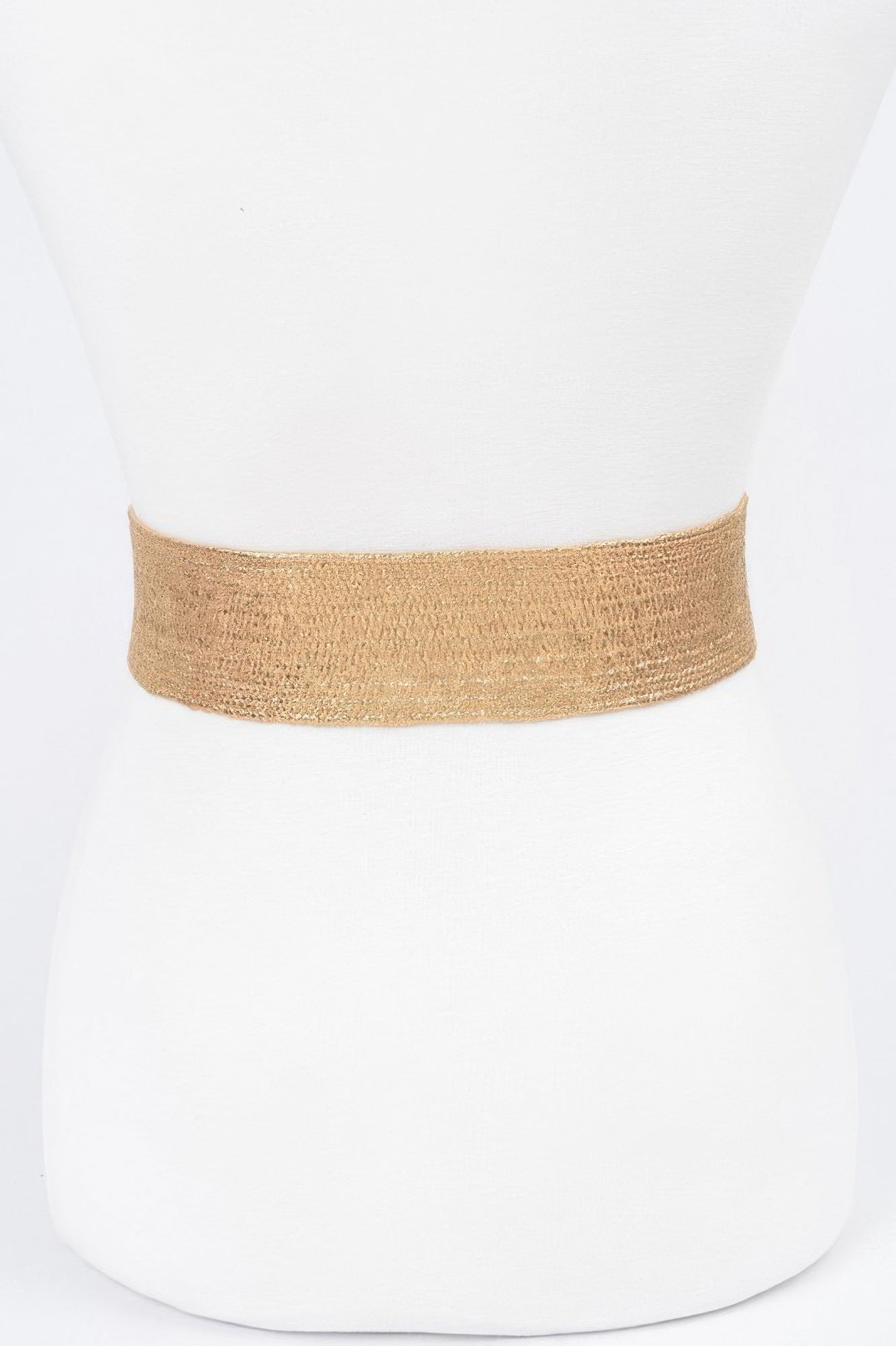 Multi Stone Metallic Straw Stretch Plus Size Belt