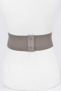 Faux Leather Eyelet Corset Elastic Belt