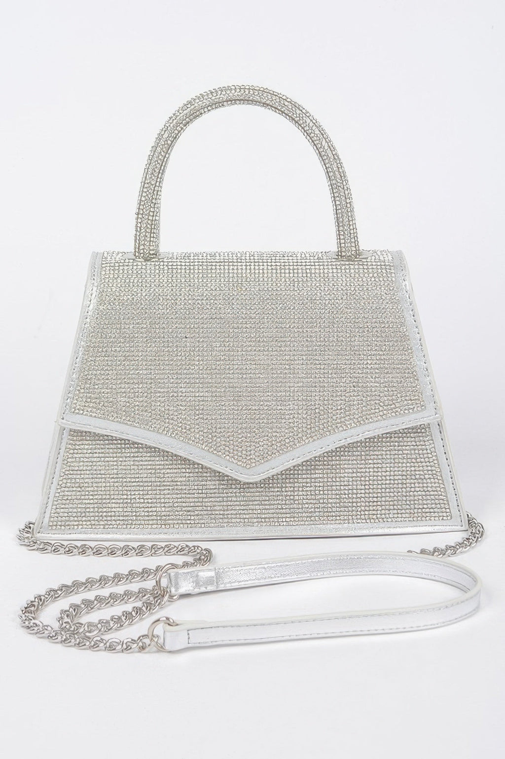 Rhinestone Top Handle Clutch