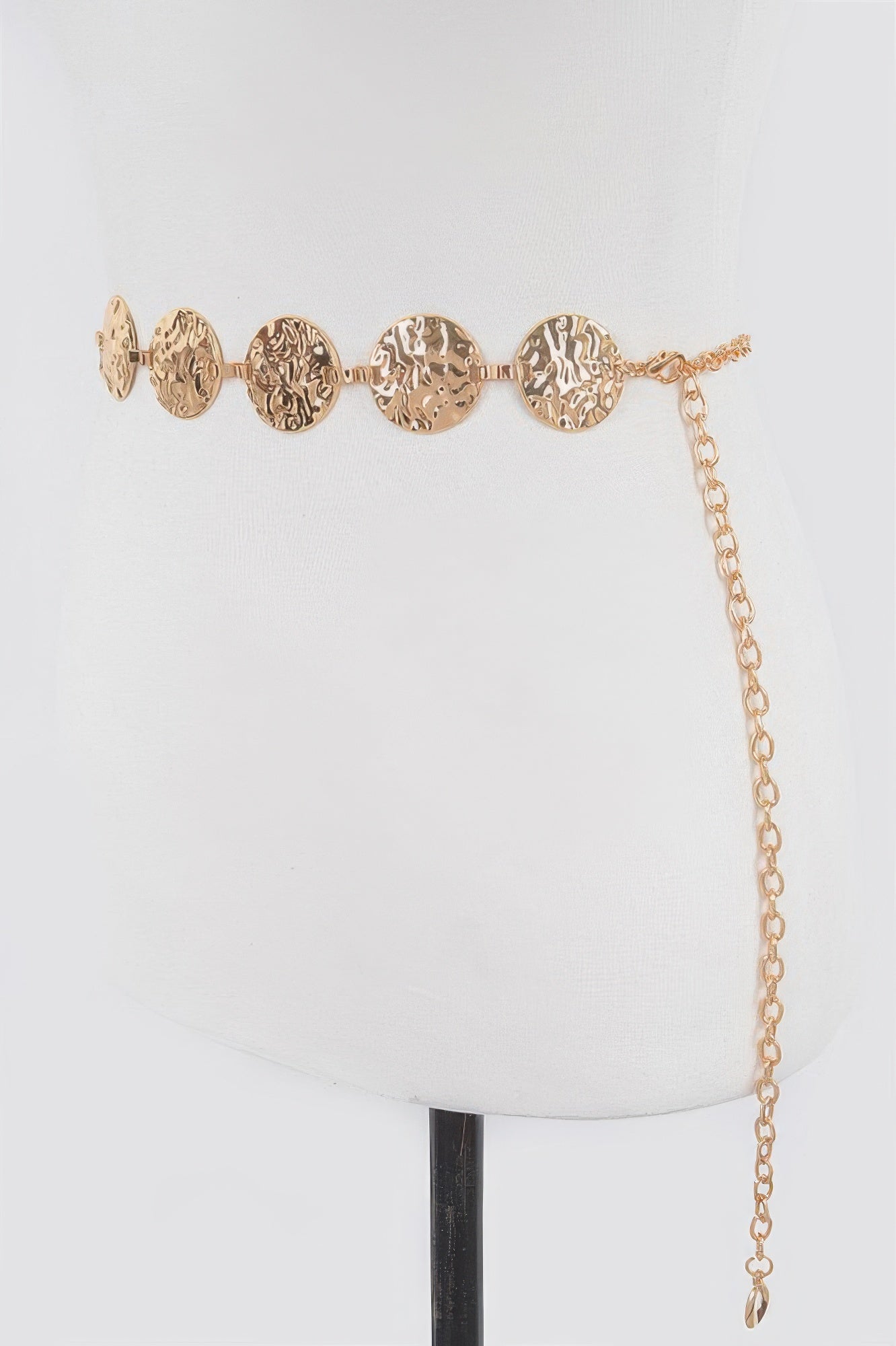 Hammered Metal Chain Belt