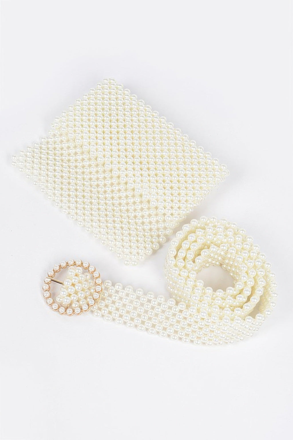 Handmade Faux Pearl Belt Bag