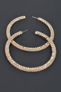 Women's 80mm Rhinestone Hoop Earrings BYMANYC ® New York CONTEMPORARY VIBRANT MODERN FASHION - New Collection
