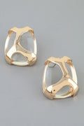 Women's Polished Transparent Stone Earrings BYMANYC ® New York CONTEMPORARY VIBRANT MODERN FASHION - New Collection