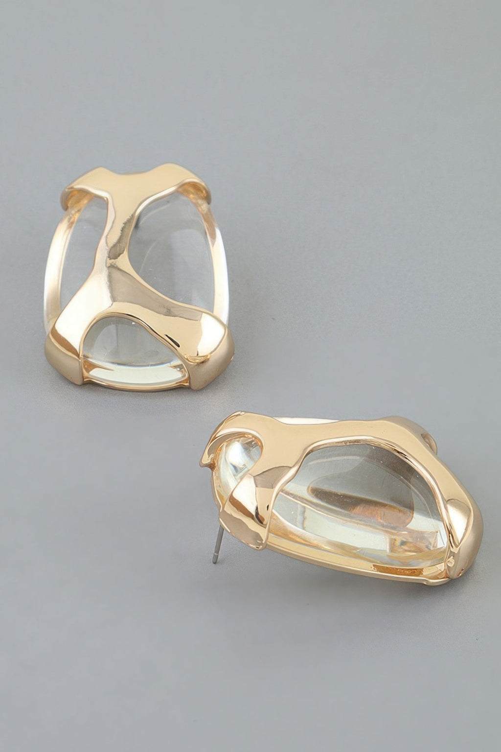 Women's Polished Transparent Stone Earrings BYMANYC ® New York CONTEMPORARY VIBRANT MODERN FASHION - New Collection