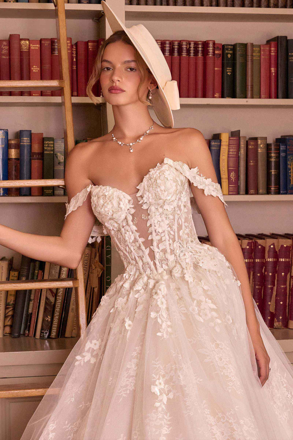 Andrea & Leo WL093 Off the Shoulder Bridal Ball Gown