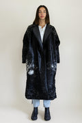 Cowhide Leather Trench Coat for Women