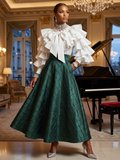 Women's Green Satin Skirt • QUARTIER LATIN • New Collection PARIS LE MARAIS BYMANYC ® New York