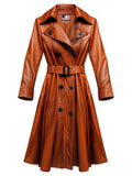 Women’s Tan Brown Vintage Leather Coat
