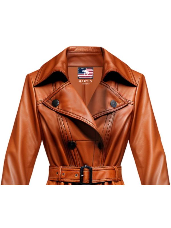 Women’s Tan Brown Vintage Leather Coat