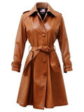 Women’s Tan Leather Coat – Stylish and Timeless Outerwear