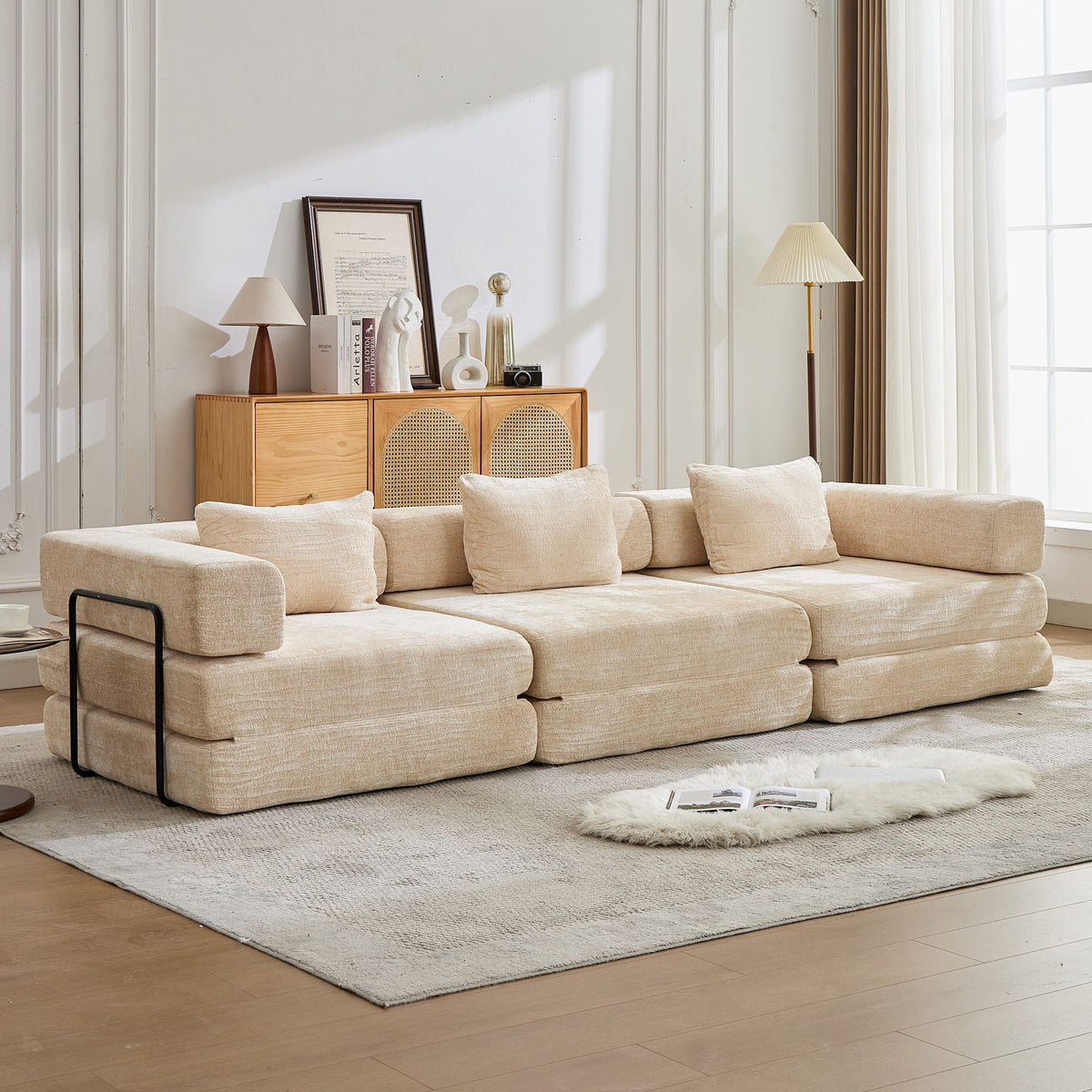 Convertible Floor Sofa Bed with Modular Design - Multiple Colors