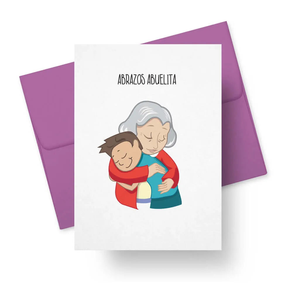 Abrazos Abuelita (Boy)- Spanish Mother's Day Card for Grandma