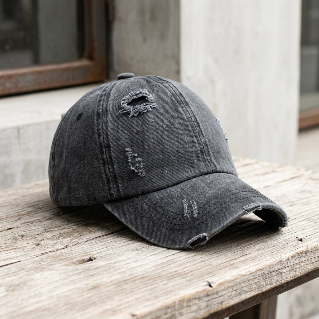 Distressed Ponytail Baseball Cap