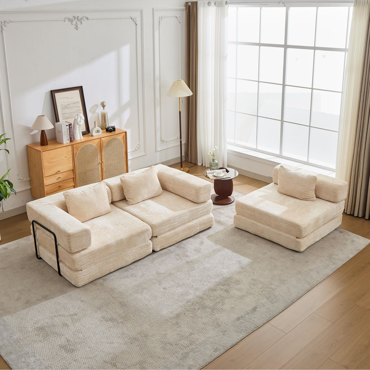 Convertible Floor Sofa Bed with Modular Design - Multiple Colors