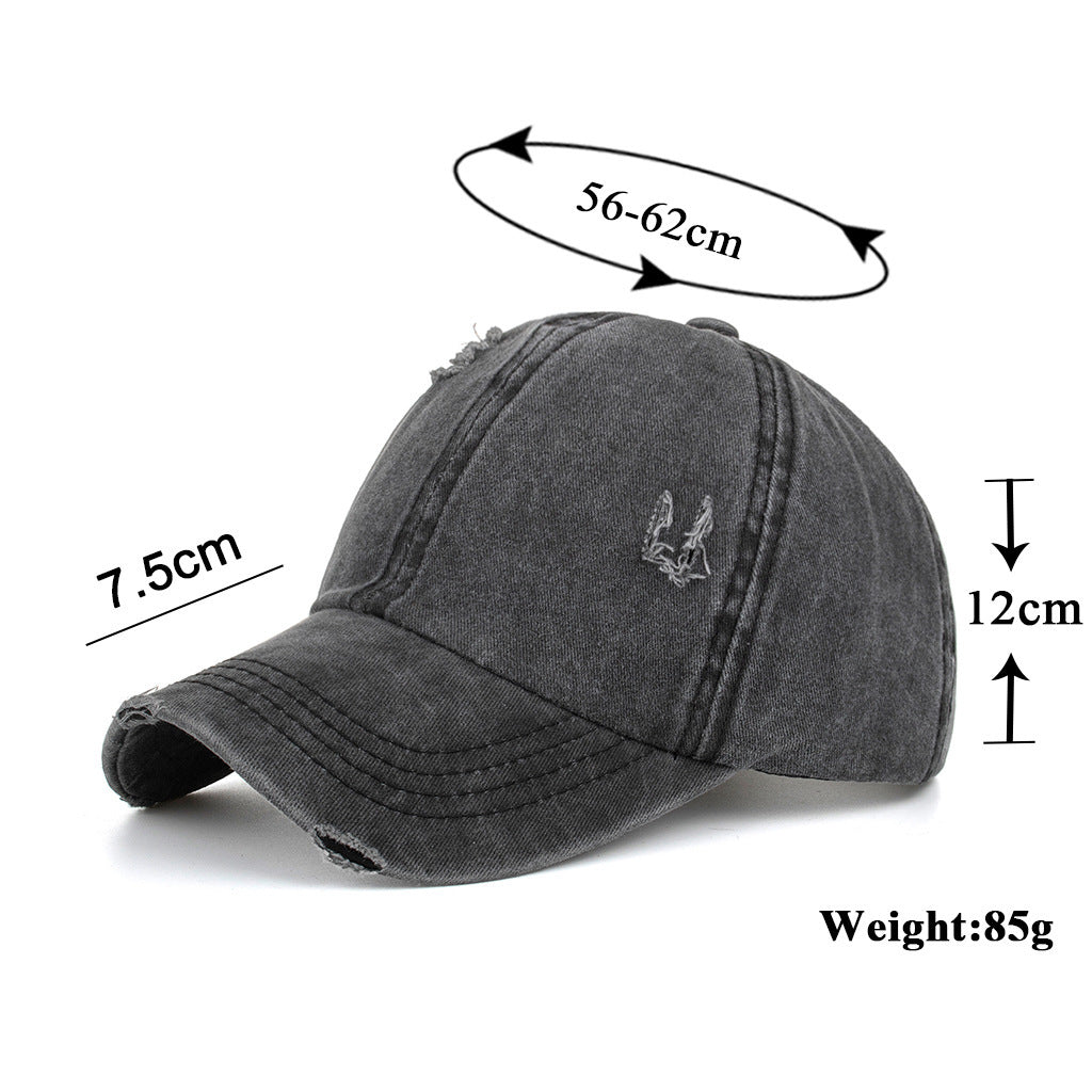 Distressed Ponytail Baseball Cap