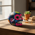 Alebrije Sugar Skull Figurine | Floral Mexican Folk Art