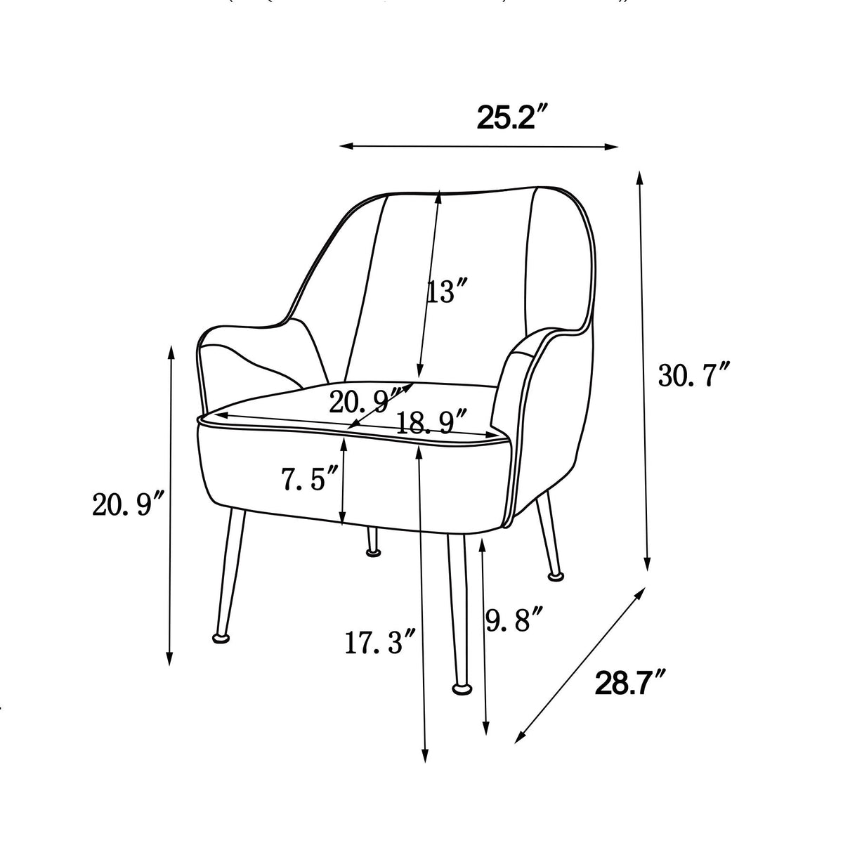 Beige Sherpa-Style Mid-Century Accent Armchair