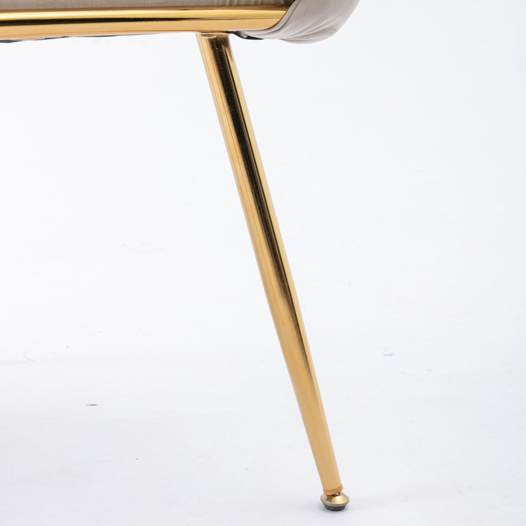 Beige Velvet Accent Chair | Vanity & Bedroom