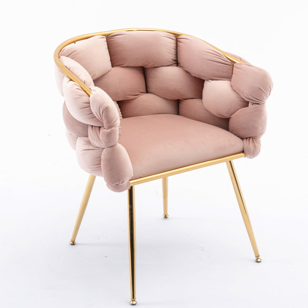 Pink Velvet Accent Chairs | Set of 2