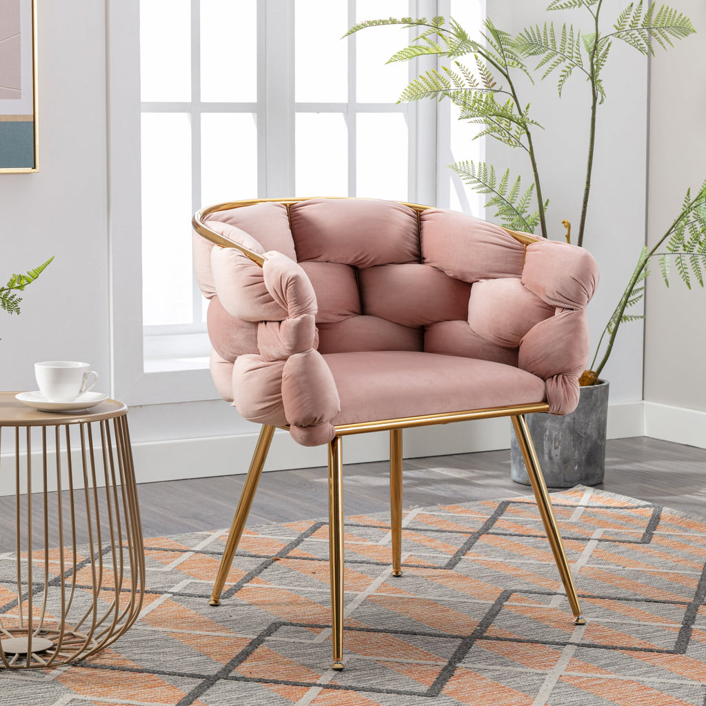 Pink Velvet Accent Chairs | Set of 2