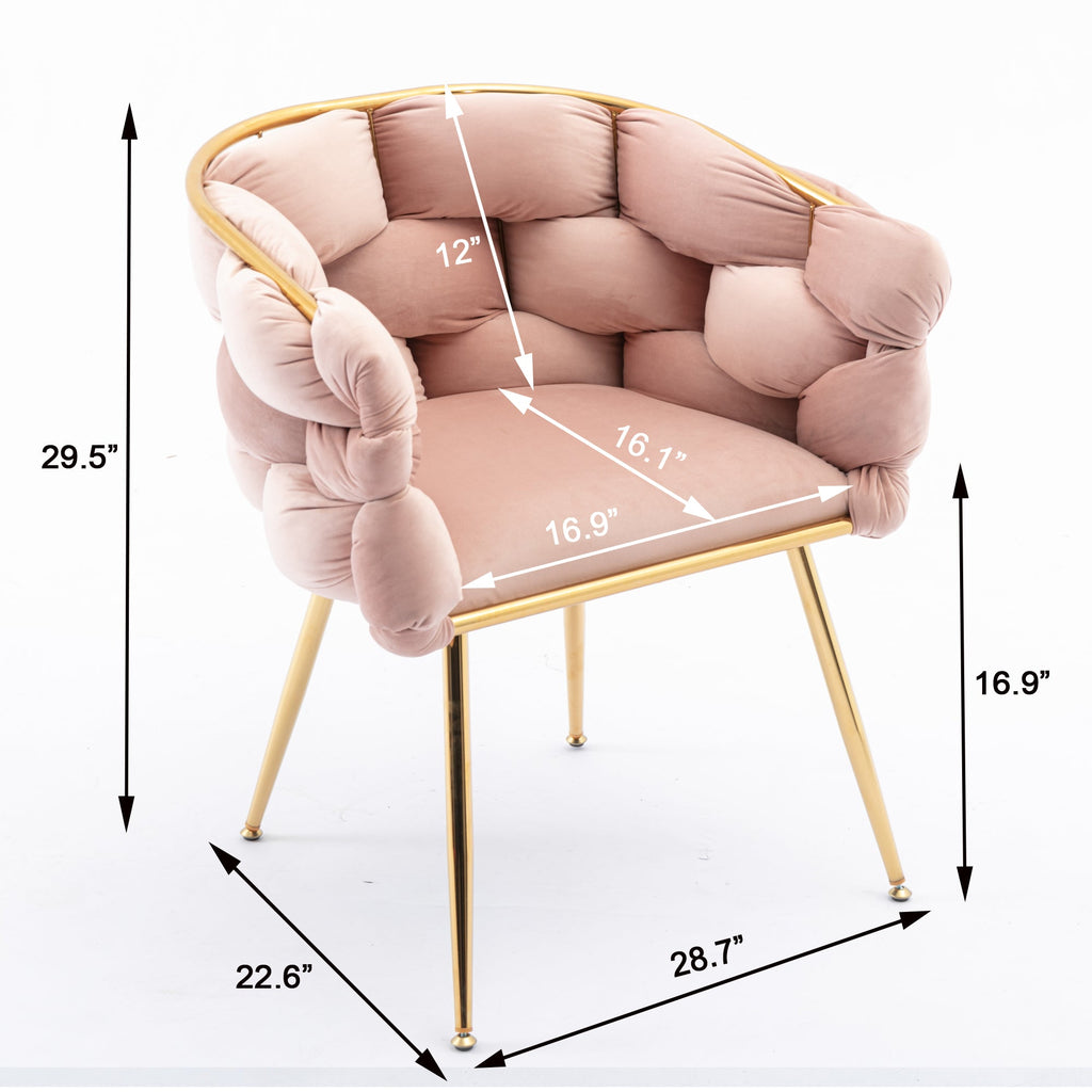 Pink Velvet Accent Chairs | Set of 2
