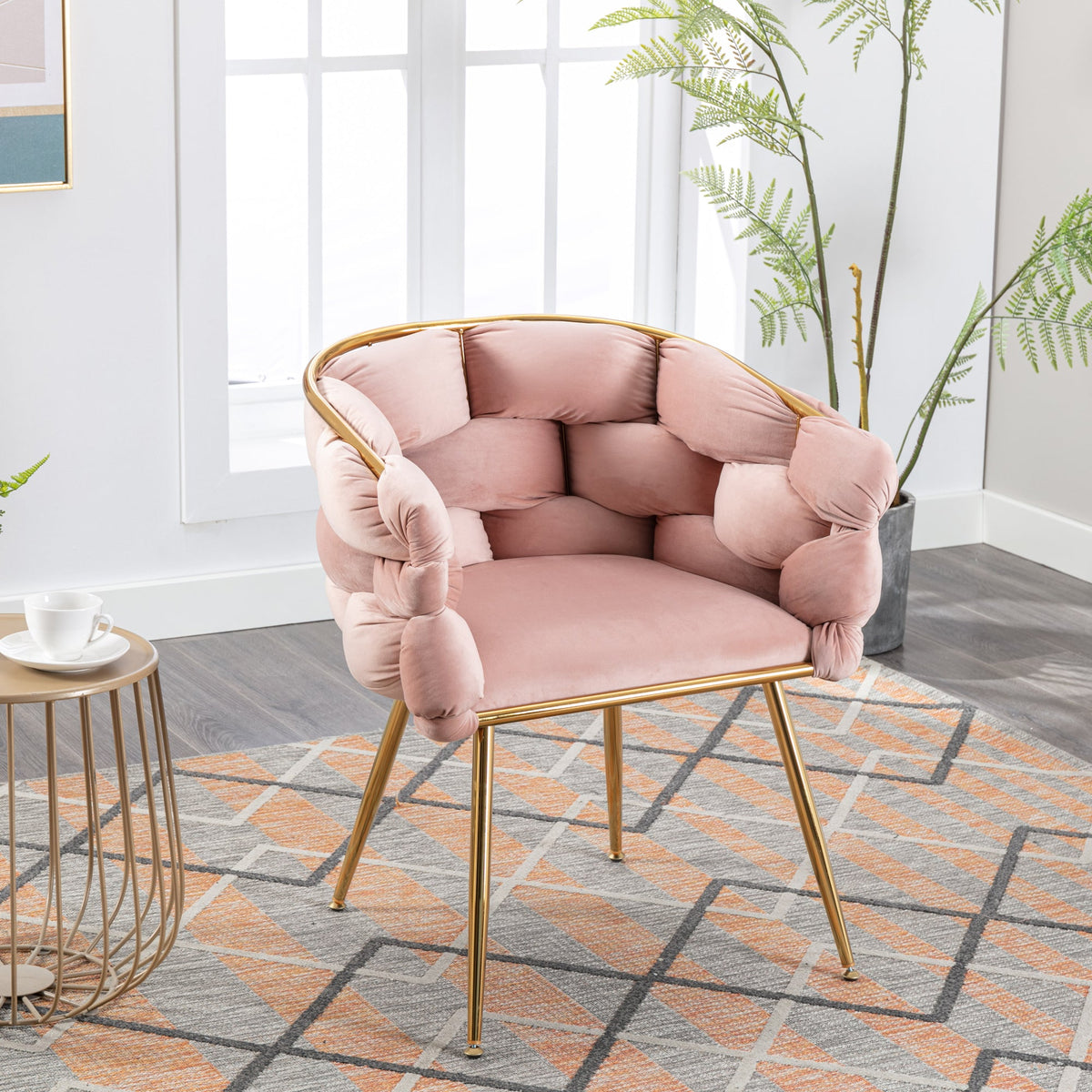Pink Velvet Accent Chairs | Set of 2