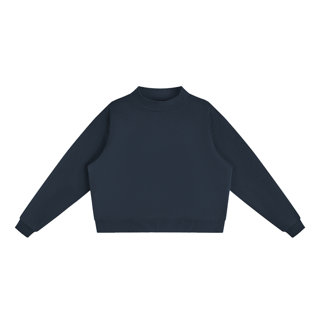 Chicaify Signiture Essential Fleece Mock-Neck Crew Sweatshirt