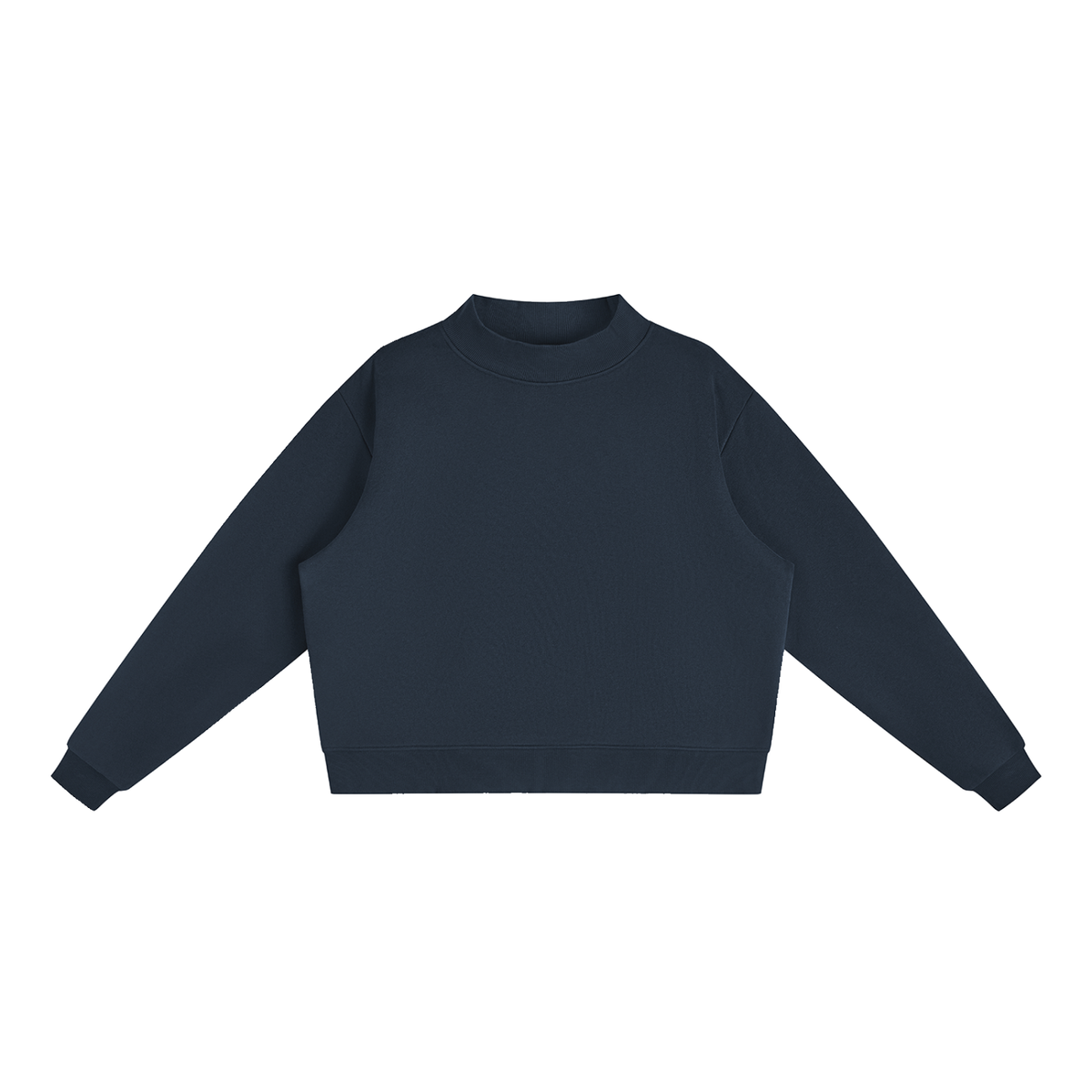 Chicaify Signiture Essential Fleece Mock-Neck Crew Sweatshirt