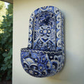 Blue & White Talavera Wall Fountain | Handmade Mexican Ceramic