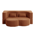 Convertible Foam-Filled Sleeper Sofa Bed with Two Pillows - Fabric