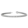 6ctw Lab Created Moissanite Tennis Bracelet - 3mm Stones - Choice of White or 14K Gold Plated Finish