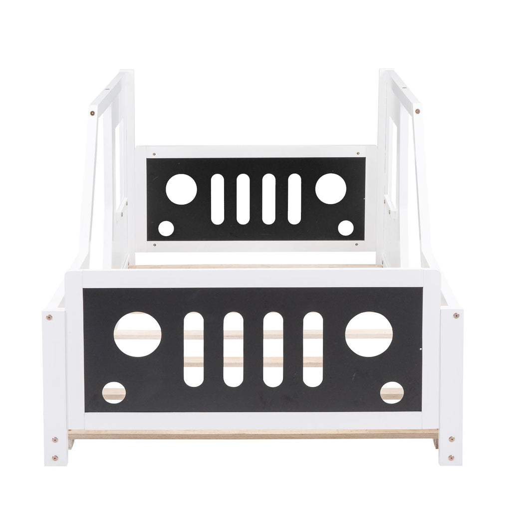 Classic Car Shaped Platform Bed with Wheels - Twin or Full Size