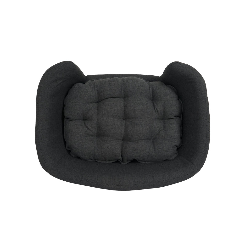 Elevated Dog Bed Frame for Small Dogs with Rubber Wood Legs - Dark Grey